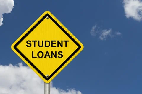 Student loans warning sign Stock Illustration