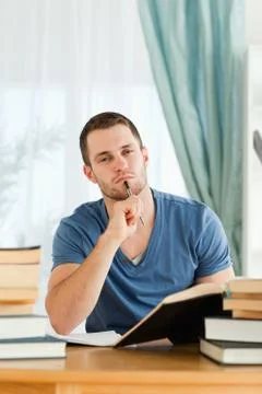 Student looking for the right answer Stock Photos