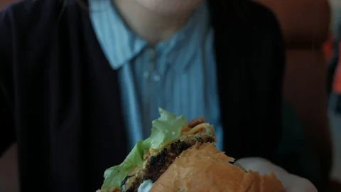 Student at lunch Stock Footage 87193286