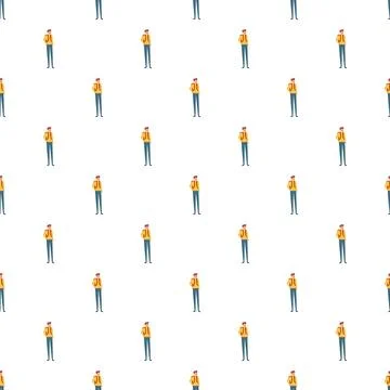 Student man backpack seamless pattern background design 스톡 일러스트