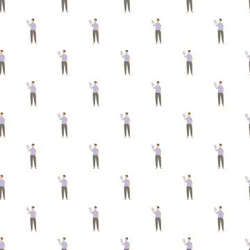Student man reading studying education seamless pattern Stock Illustration