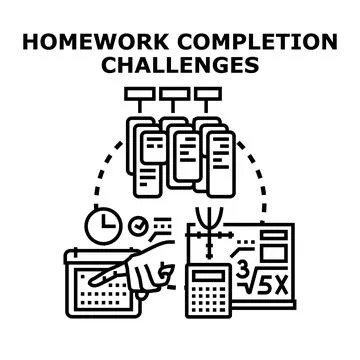 Student managing multiple academic assignments with deadlines, planning study Stock Illustration