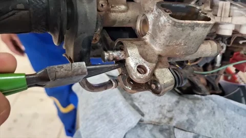 Student Mechanic Practicing Motorcycle Engine Repair with Hand Tools Stock Footage 319609428