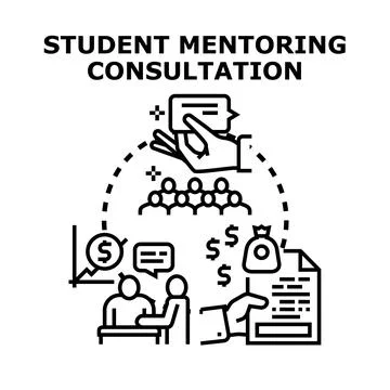 Student mentoring consultation vector concept illustration Stock Illustration