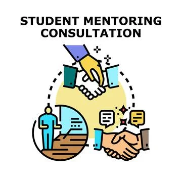 Student mentoring consultation vector concept illustration Stock Illustration