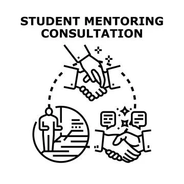 Student mentoring consultation vector concept illustration Stock Illustration