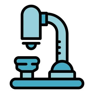 Student microscope icon vector flat Stock Illustration