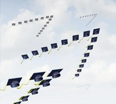 Student Migration Stock Illustration