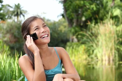 Student on mobile phone Stock Photos