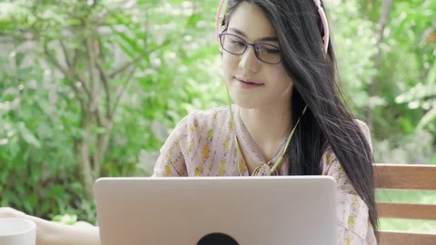 Student needs coffee to start up her work. Stock Footage 104069452
