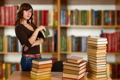 Student with open book Stock Photos