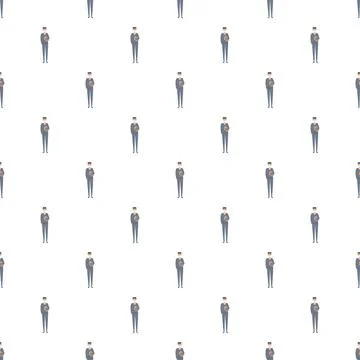 Student or businessman uniform pattern on white background Stock Illustration