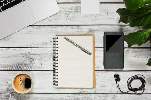 Student or freelancer workplace concept Stock Photos