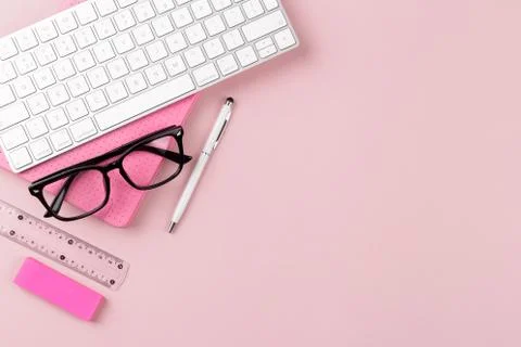 Student or freelancer workspace Stock Photos