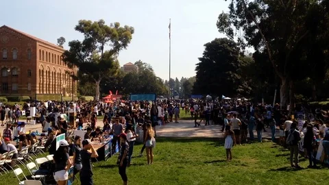 Student Organizations Information Day At UCLA Beginning Of Year Stock Footage 80789473