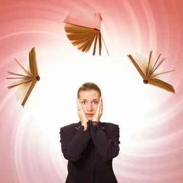 Student in panic Stock Photos