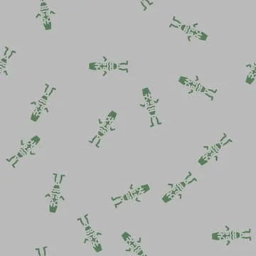 Student pen character glyph vector seamless pattern Stock Illustration