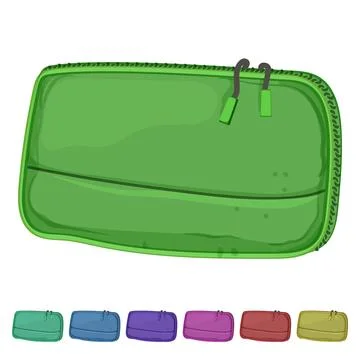 Student pencil case cartoon vector graphic Stock Illustration