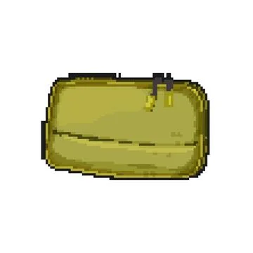 Student pencil case pixel art vector illustration Stock Illustration