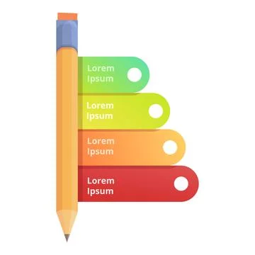 Student pencil icon cartoon vector. School note Stock Illustration