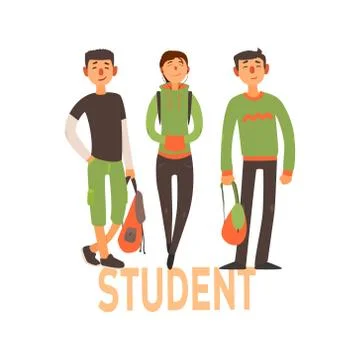 Student People Set 2 Illustrazione stock