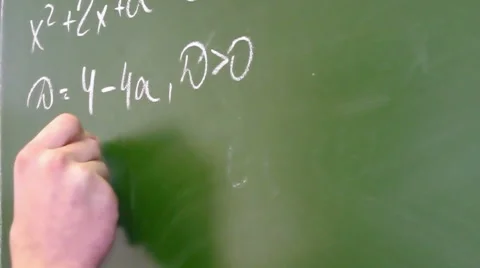 The student performs the task at the blackboard Stock Footage 62522164