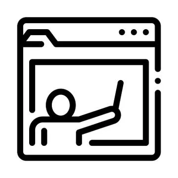 Student Personal Folder Icon Vector Outline Illustration Stock Illustration