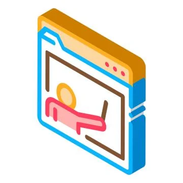Student Personal Folder isometric icon vector illustration Stock Illustration