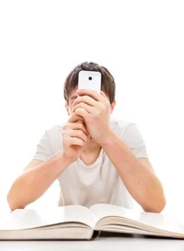 Student with a Phone Stock Photos