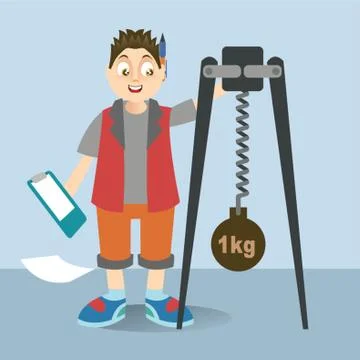 Student In Physics Lab Stock Illustration