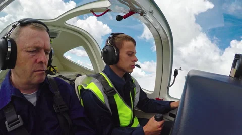 Student Pilot Learning to Fly Stock Footage 67701851