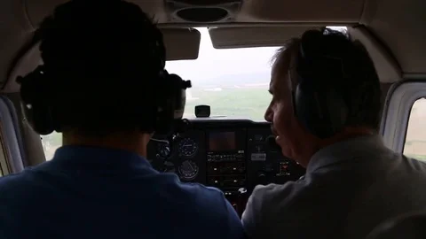 Student Pilot Learning to Fly Stock Footage 78884971