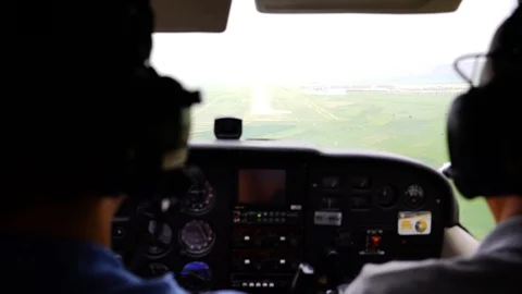 Student Pilot Learning to Fly Stock Footage 94730710