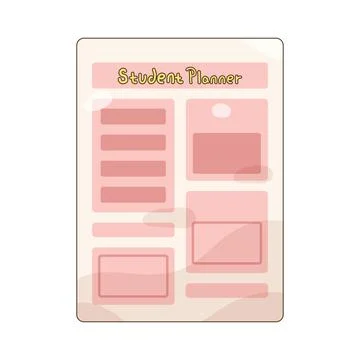 Student planner Stock Illustration
