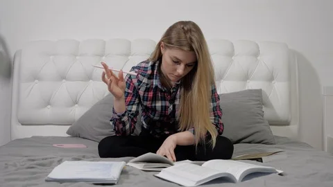 Student preparing for the exam Stock Footage 103376804