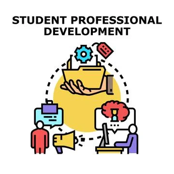 Student professional development and career support concept Stock Illustration
