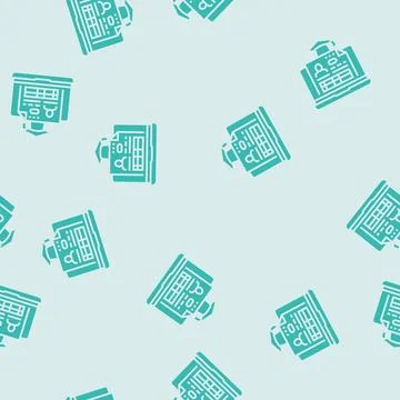 Student profile online learning platform glyph seamless pattern Stock Illustration