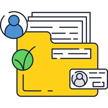 Student profile vector icon data info document Stock Illustration