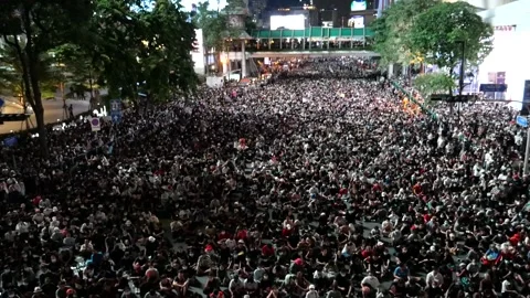 Student protest in Thailand Stock Footage 141360476