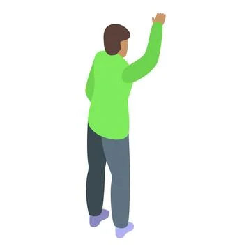 Student raising hand asking question during lesson 스톡 일러스트