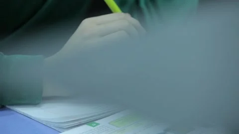 Student reading a book 10 Stock Footage 322068702