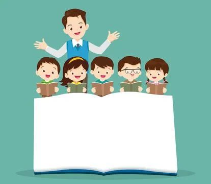 Student reading book concept 005 Stock Illustration