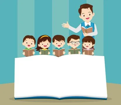 Student reading book concept 006 Stock Illustration