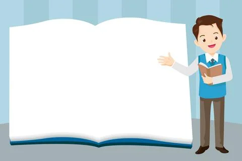 Student reading book concept 018 Stock Illustration