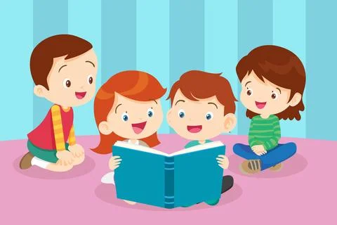 Student reading book concept 040 Stock Illustration