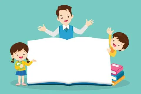 Student reading book concept Stock Illustration