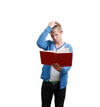 Student reading book Stock Photos