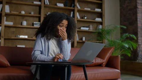 Student Reading Failed Exam Message Online Stock Footage 332145736