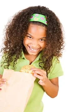 Student: ready for a cookie Stock Photos
