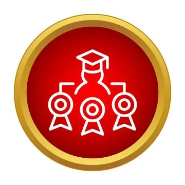 Student receiving awards representing academic achievement and success Stock Illustration